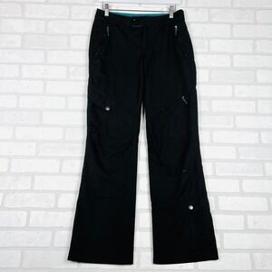 Eddie Bauer Womens Black Cargo Snow Pants Est 1920 Water Repellent Size 2